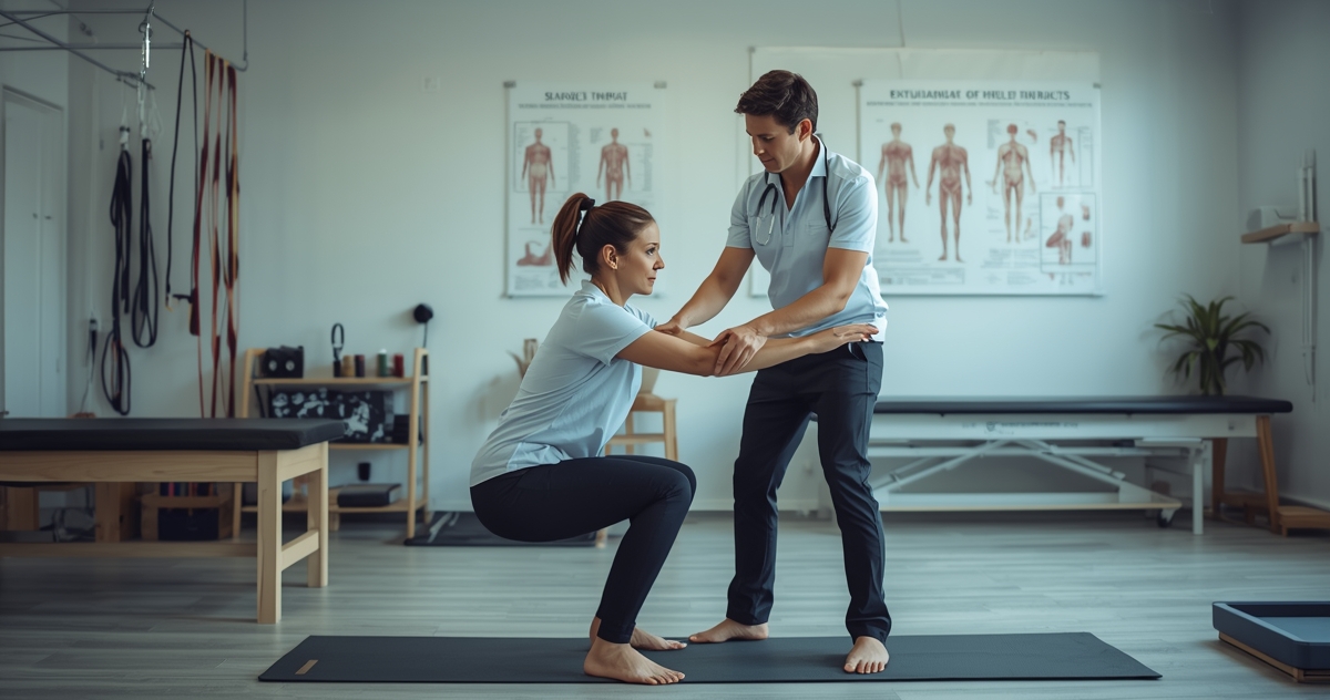 Lucid Origin A Skilled Physical Therapist Working Oneonone Wit 3