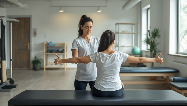 Physical therapist in Yonkers NY helping a patient regain mobility and confidence during injury rehabilitation